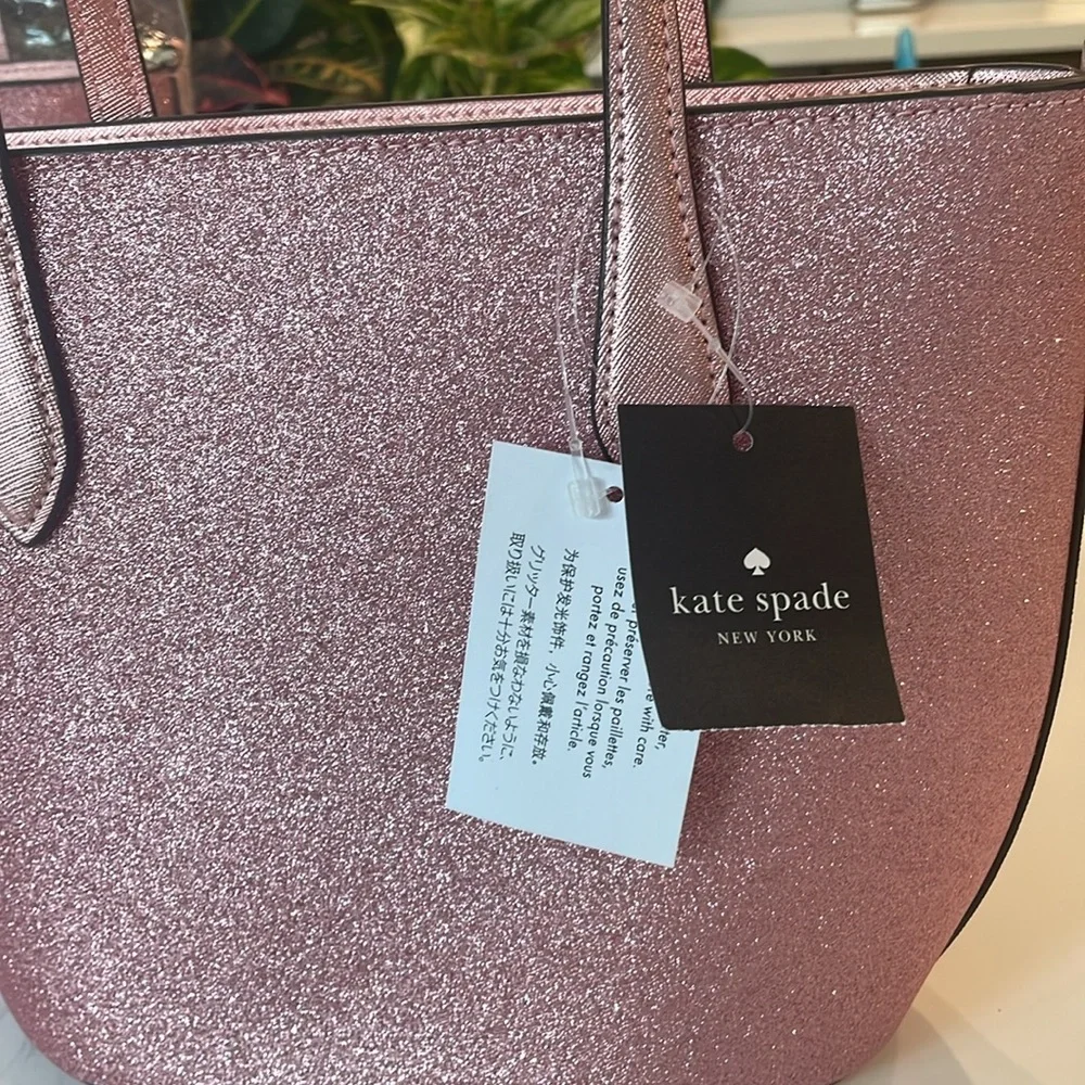 Kate Spade Glimmer Satchel W/Detachable Crossbody/Shoulder Strap, Mitten Pink. - Picture 7 of 7